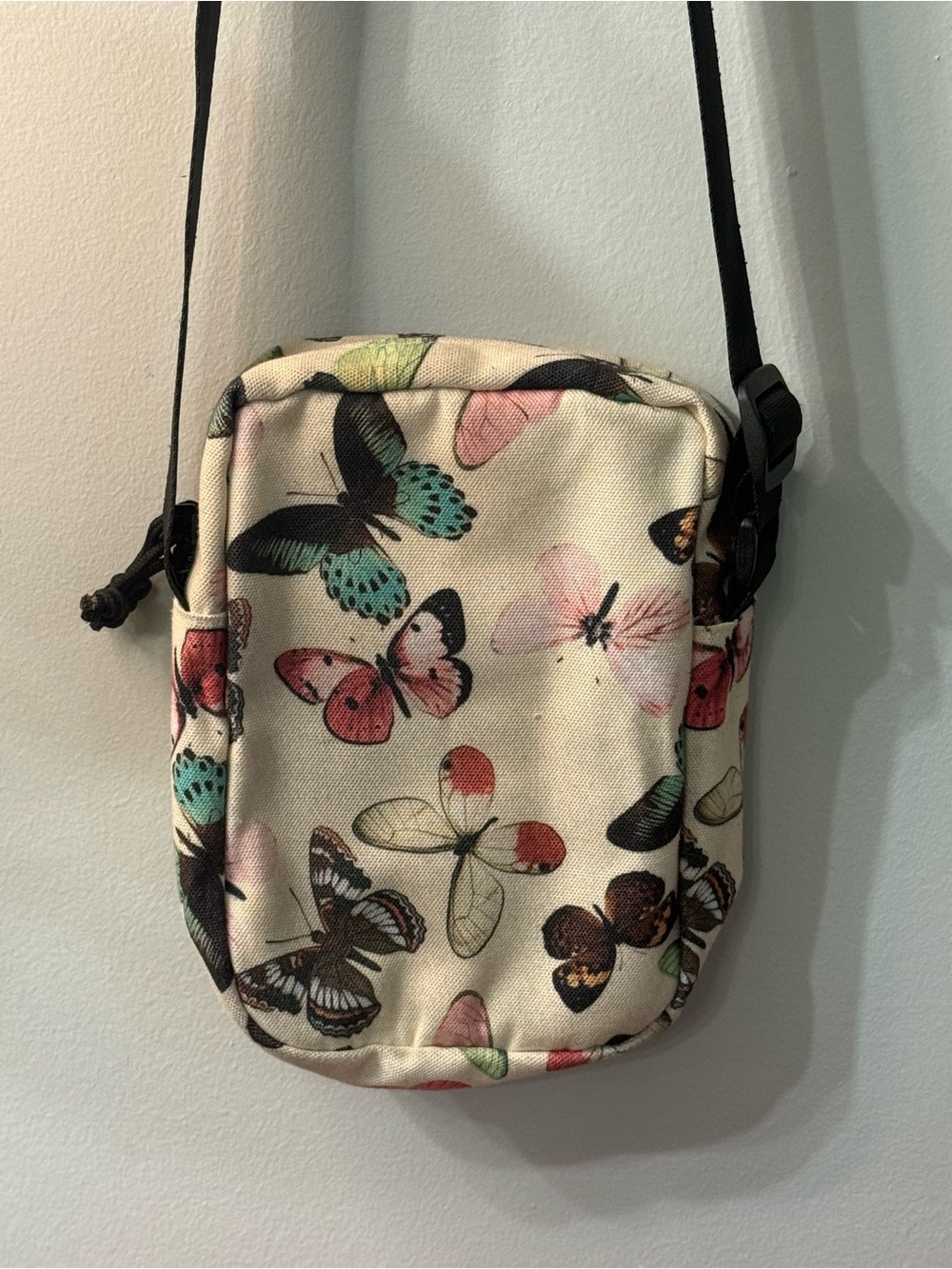 Petals and Peacocks Butterfly Print Crossbody Bag - Picture 2 of 4